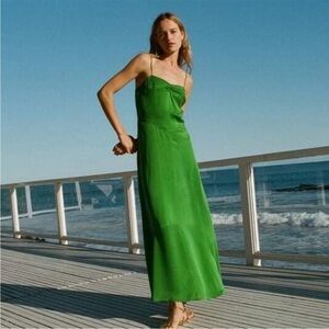 NWT Doen Lorraine Dress in Emerald - Small